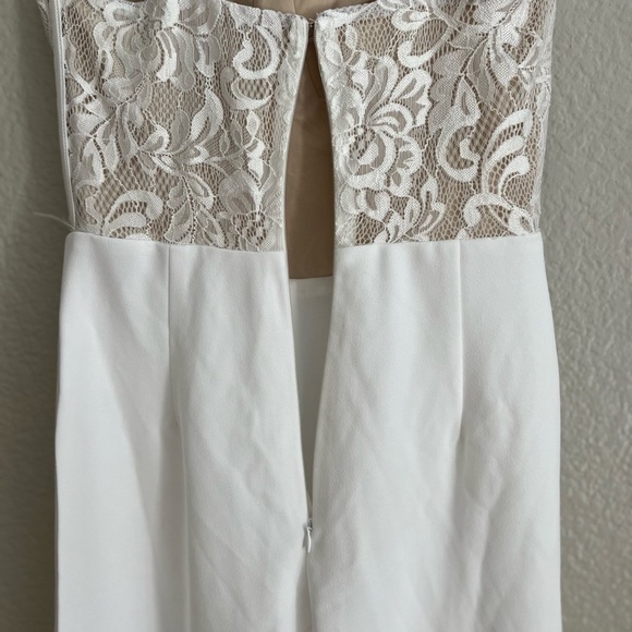 Eloquently Enticing White and Beige Lace Bustier Jumpsuit - Picture 8 of 11